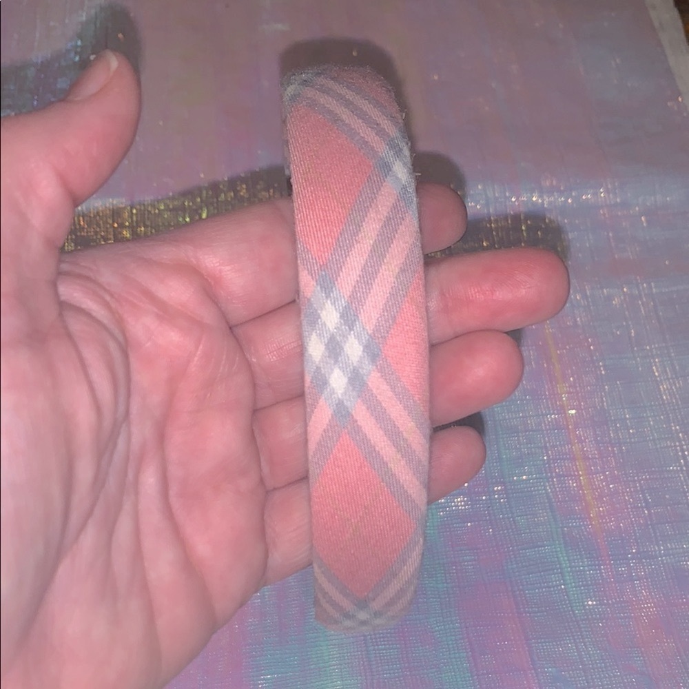 💕Unlisted Brand Pink Plaid Headband